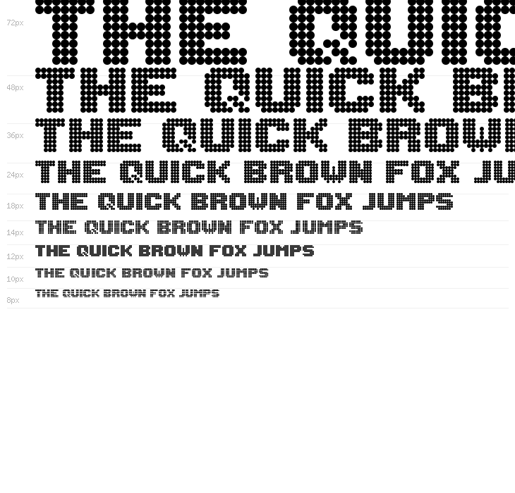 Lightdot 8x8 Regular Waterfall