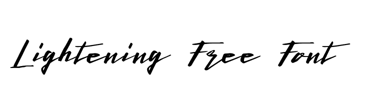 Lightening Free Font Font