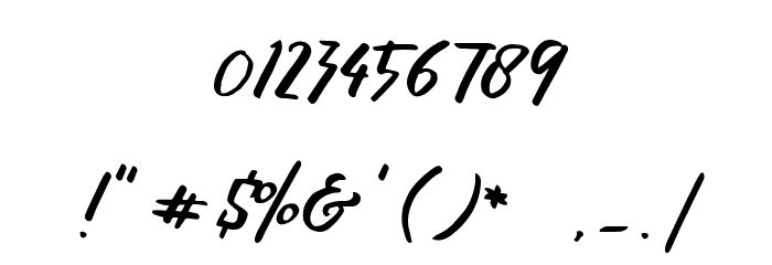 Lightening Free Font Font OTHER CHARS