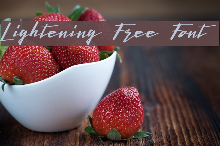 Lightening Free Font Font examples