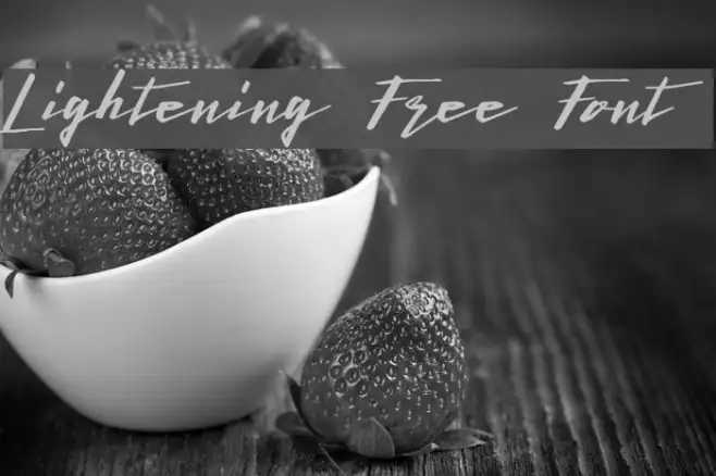 Lightening Free Font Example 1