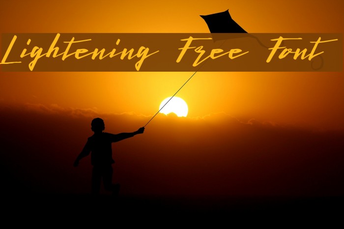 Lightening Free Font Font examples