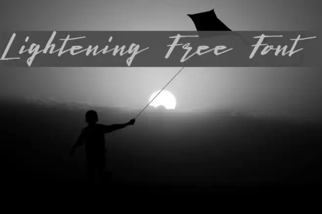 Lightening Free Font Example 3