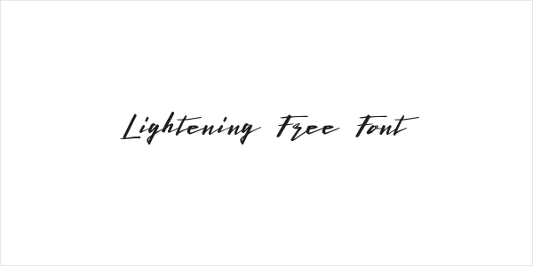 Lightening Free Font Logo