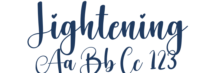 Lightening Font Preview