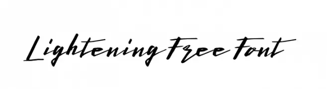 LighteningFreeFont  تنزيل الخطوط