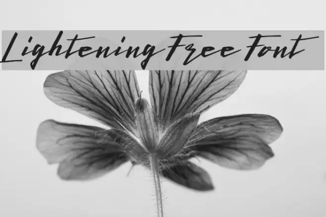 LighteningFreeFont Font examples