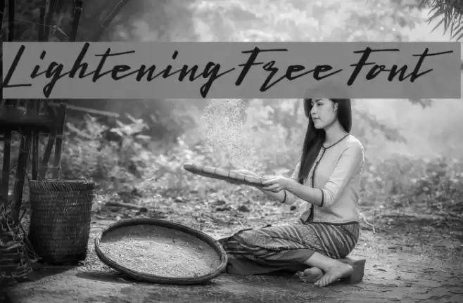 LighteningFreeFont Font examples