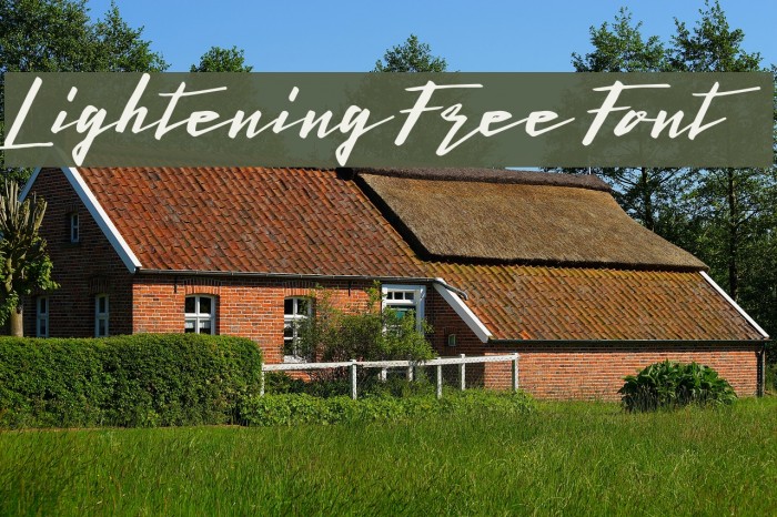LighteningFreeFont Font examples