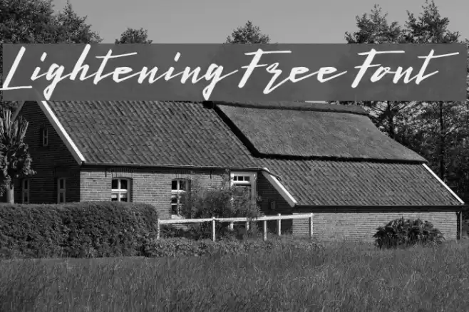 LighteningFreeFont Font examples