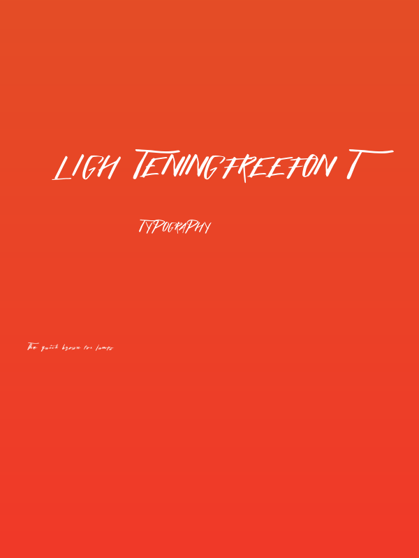 LighteningFreeFont Poster