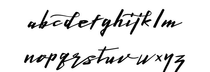 LighteningFreeFont Font LOWERCASE