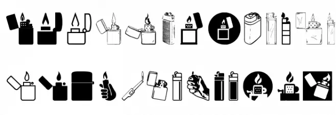 Lighter Icons Fuentes MAYÚSCULAS