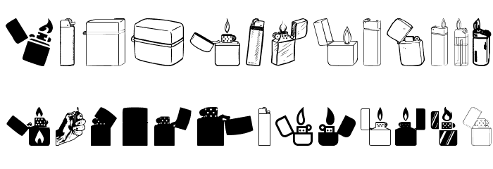 Lighter Icons Font LOWERCASE