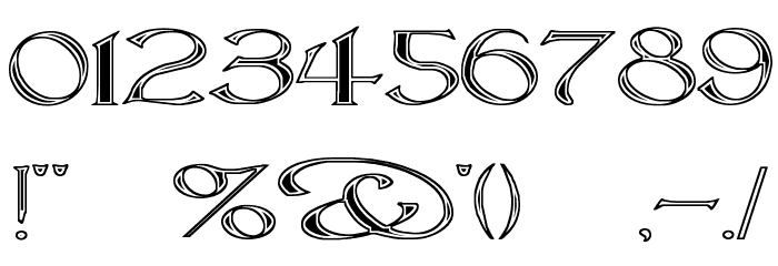 Lightfoot Fluted Extra-expanded Regular Font OTHER CHARS