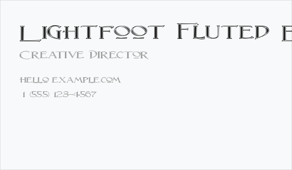Lightfoot Fluted Extra-expanded Regular Business Card