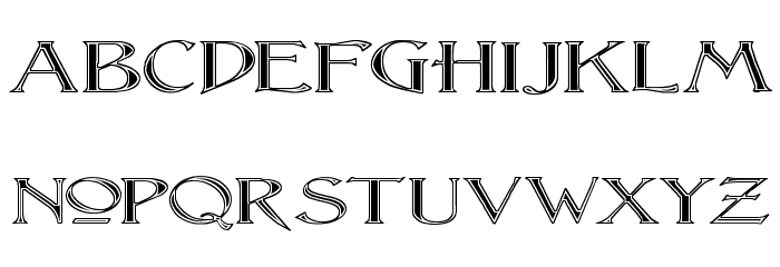 Lightfoot Fluted Extra-expanded Regular Font LOWERCASE