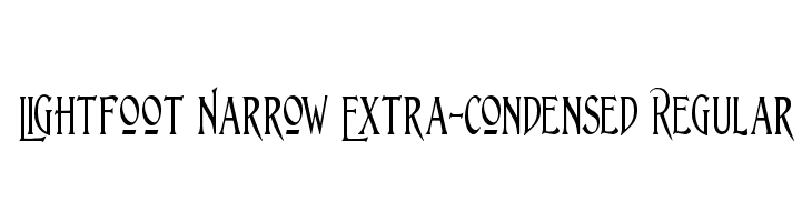Lightfoot Narrow Extra-condensed Regular  免费字体下载