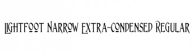 Lightfoot Narrow Extra-condensed Regular  नि: शुल्क फ़ॉन्ट्स डाउनलोड