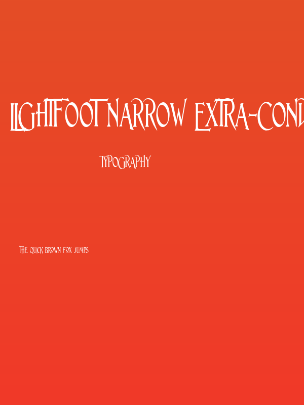 Lightfoot Narrow Extra-condensed Regular Poster