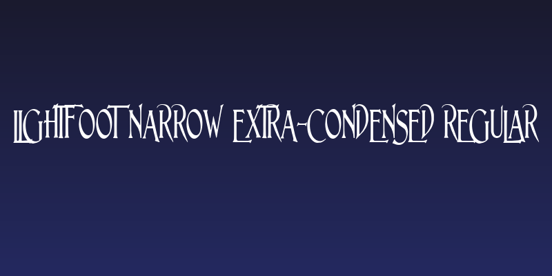 Lightfoot Narrow Extra-condensed Regular Social Header