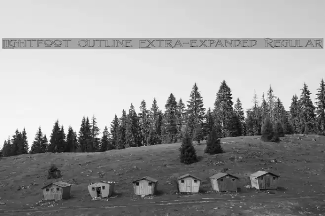 Lightfoot Outline Extra-expanded Regular Fuentes examples