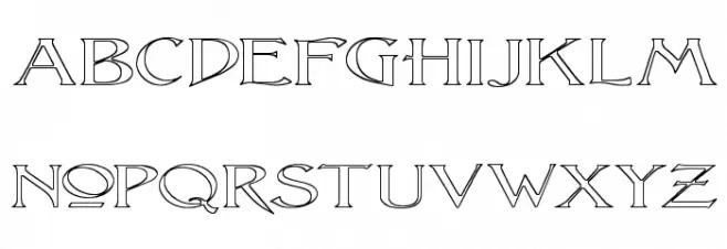 Lightfoot Outline Extra-expanded Regular 字体 小写