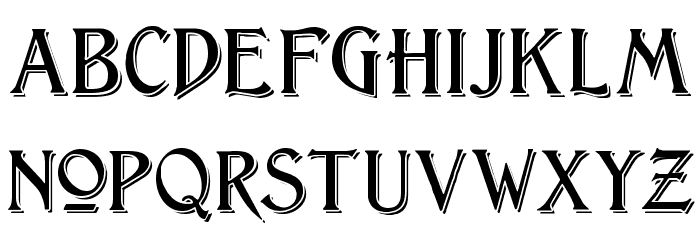 Lightfoot Shadowed Font LOWERCASE