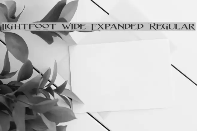 Lightfoot Wide Expanded Regular フォント examples
