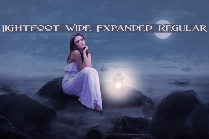 Lightfoot Wide Expanded Regular Font examples