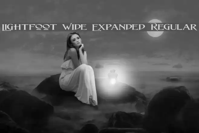 Lightfoot Wide Expanded Regular フォント examples