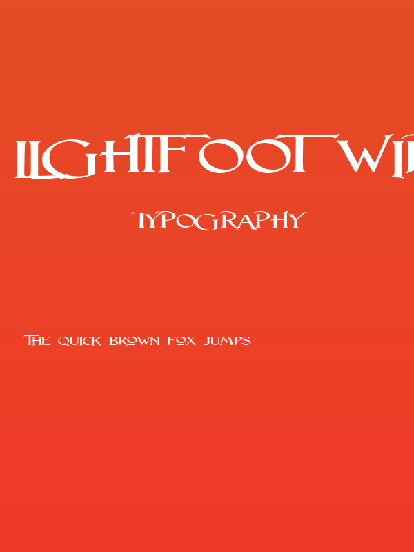 Lightfoot Wide Expanded Regular Poster
