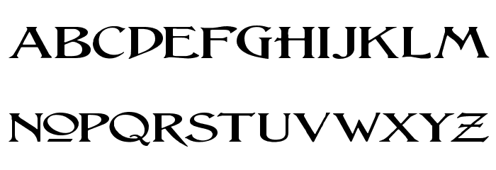 Lightfoot Wide Expanded Regular Font LOWERCASE