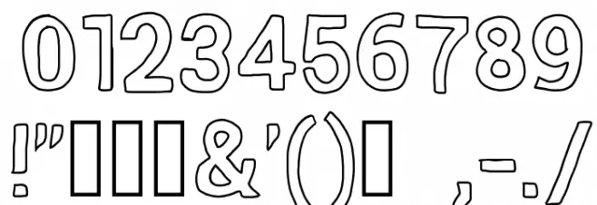 Lighthead Font OTHER CHARS