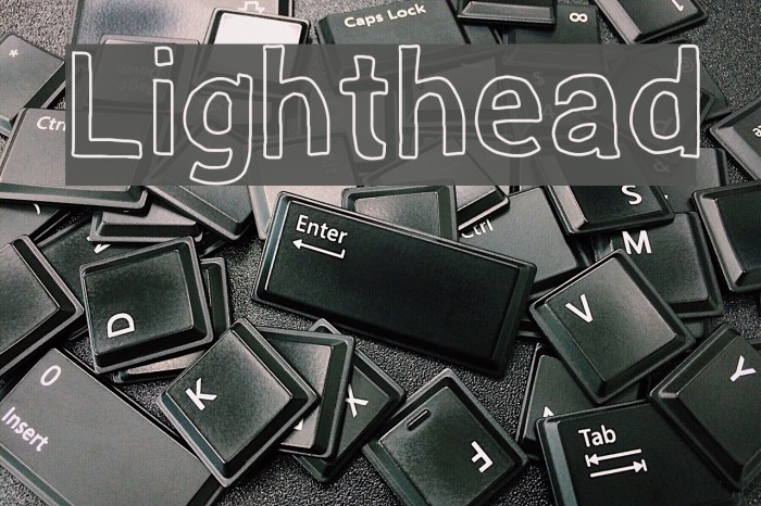 Lighthead Font examples