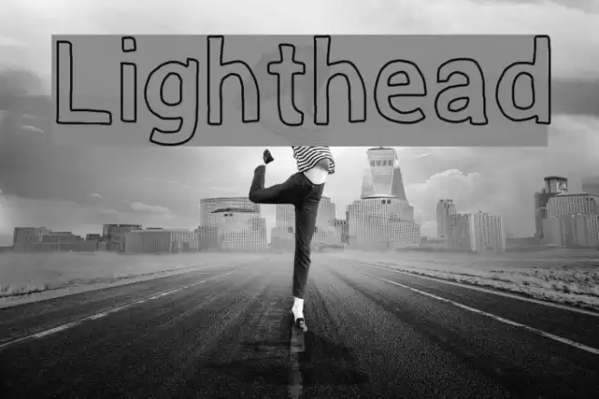 Lighthead Font examples