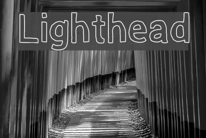 Lighthead Font examples