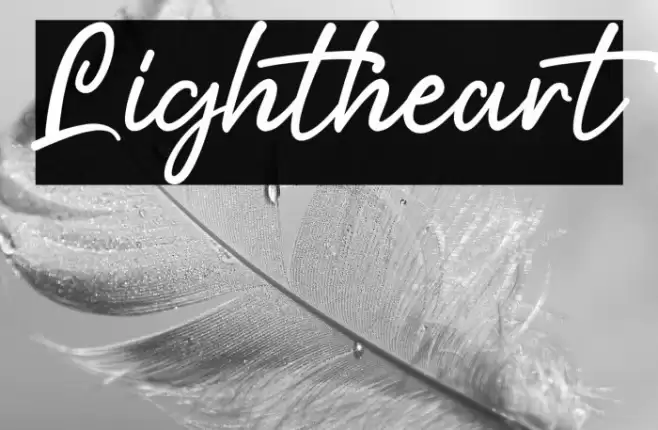 Lightheart Шрифта examples