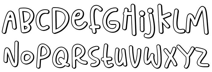 Lighthearted Pleasure Shadow Font LOWERCASE