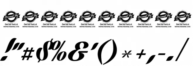 Lighthouse Personal Use Font OTHER CHARS