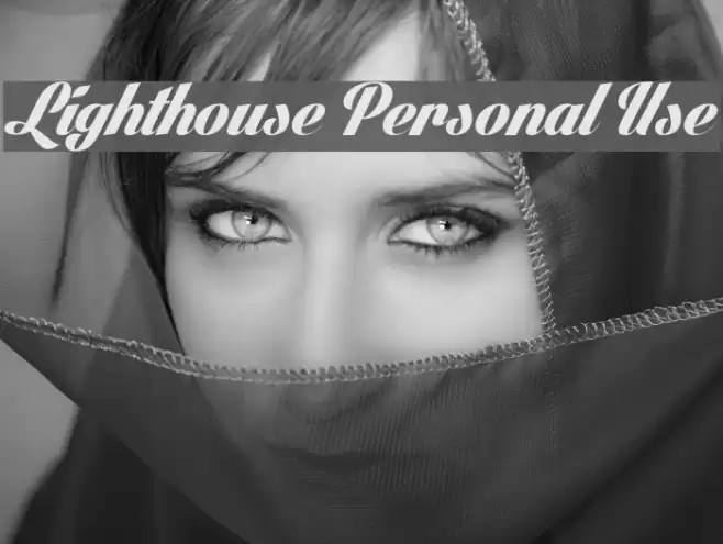 Lighthouse Personal Use Font examples