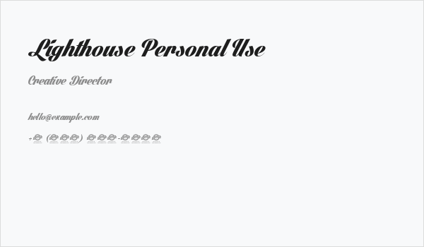 Lighthouse Personal Use Business Card