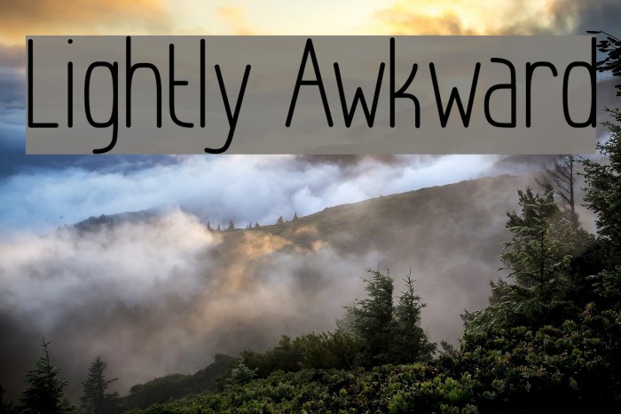 Lightly Awkward Font examples
