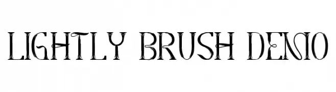 Lightly Brush Demo  Free Fonts Download