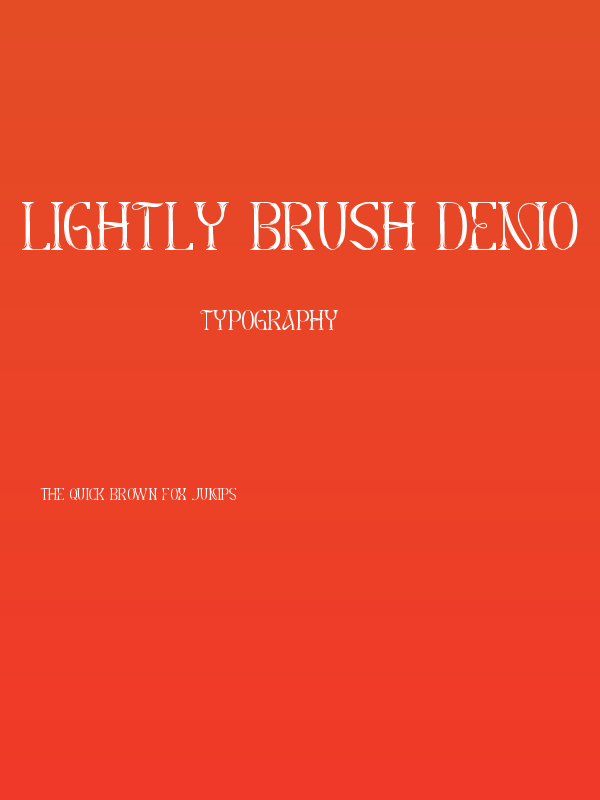 Lightly Brush Demo Poster