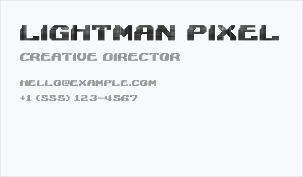 Lightman Pixel Business Card