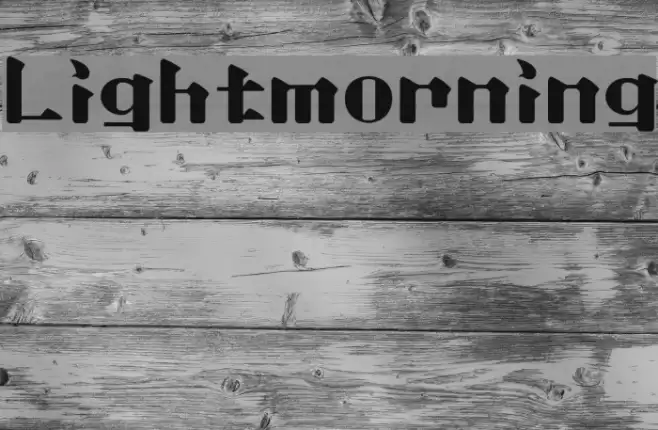 Lightmorning Font examples