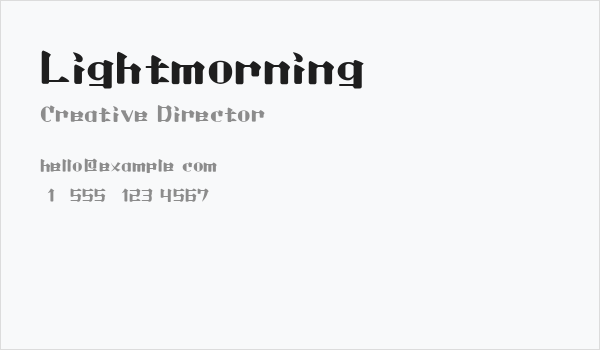 Lightmorning Business Card