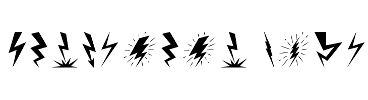 Lightning Letter Font