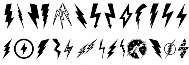 Lightning Bolt 字体 大写
